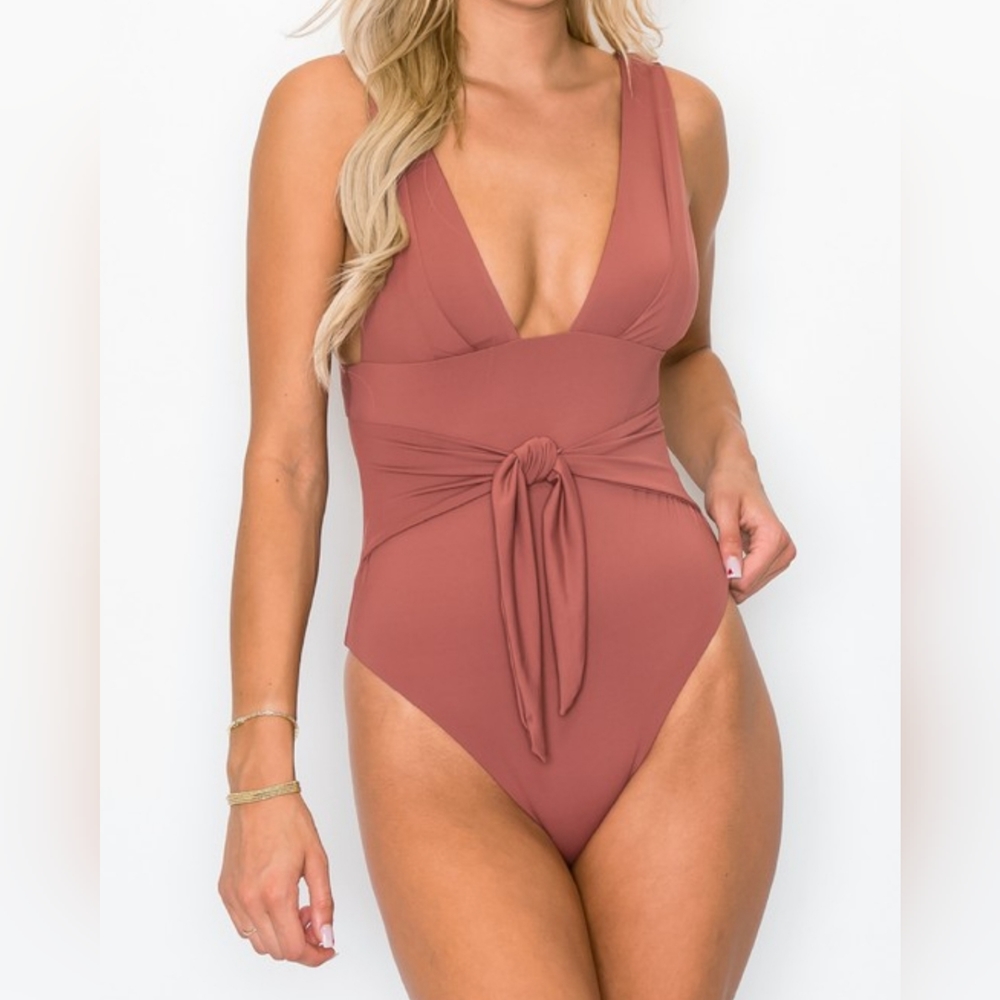 Women's Seamless Wrap Front One-Piece Swimsuit